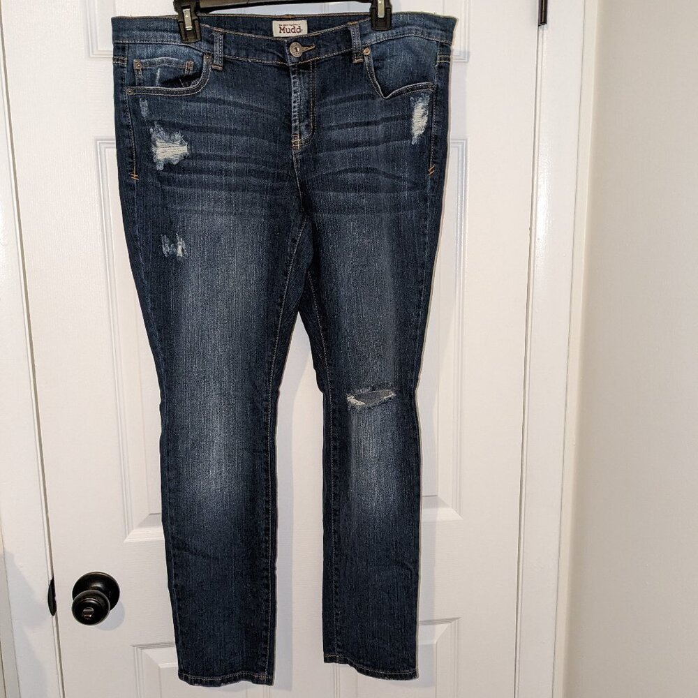 Mudd distressed straight leg jeans size 17
